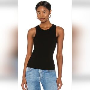 House of Harlow 1960 Tank Top Black Solid Scoop Neck Size L